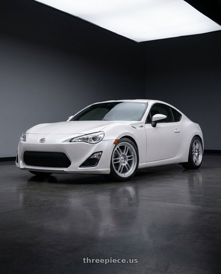 2016 scion frs with KATANA RACING KR02 5x100/5x114.3 18x8 +40 Glossy Sliver wheels
