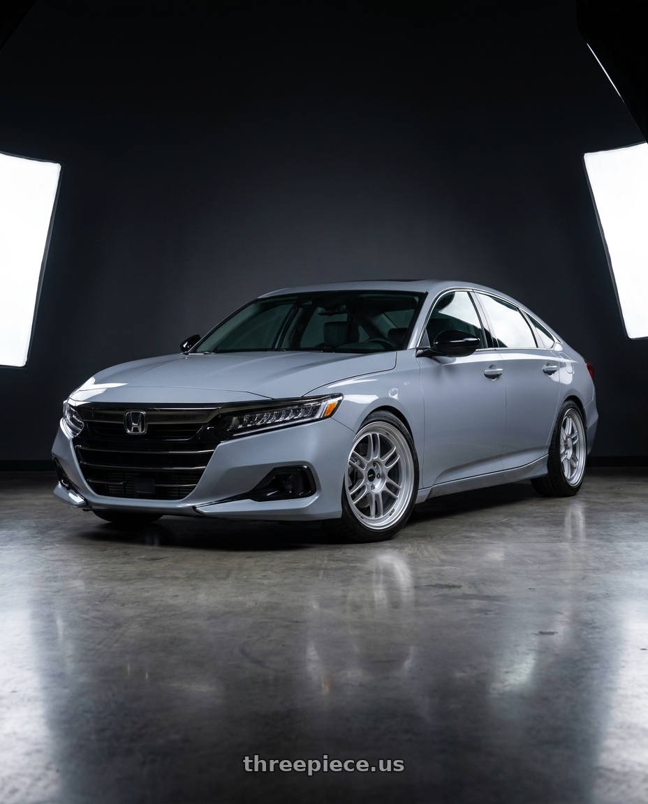 2021 Honda Accord EX-L with Enkei RPF1 5x114.3 18x9.5+45 Silver wheels