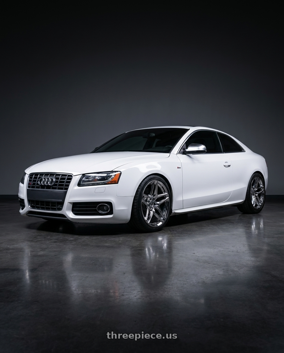 2010 Audi s5 with HERITAGE WHEEL EBISU MONOC 5x112 20x9 +25 CHROME wheels