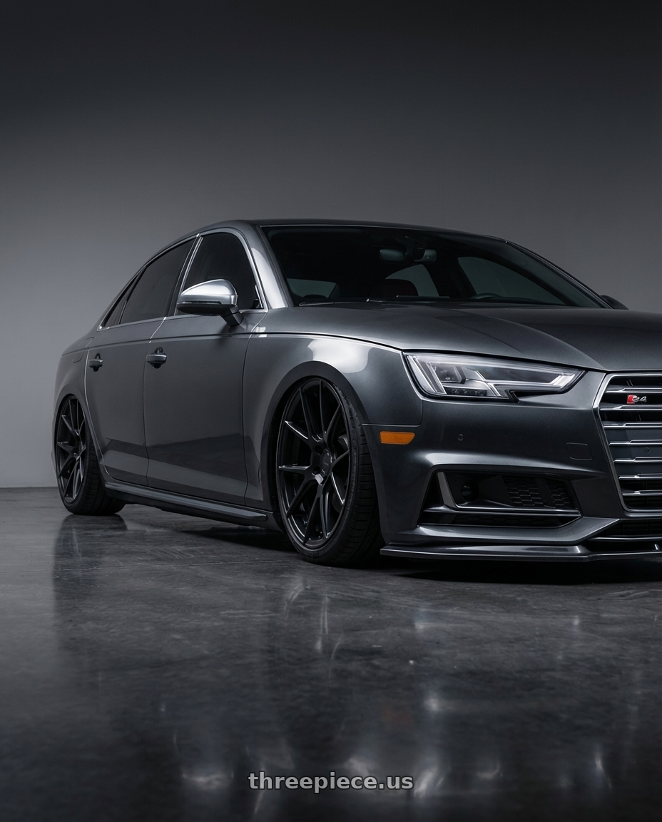 2023 Audi S4 B9 with Avant Garde Wheels M510 5X112 20x8.5 +32 Matte Black wheels