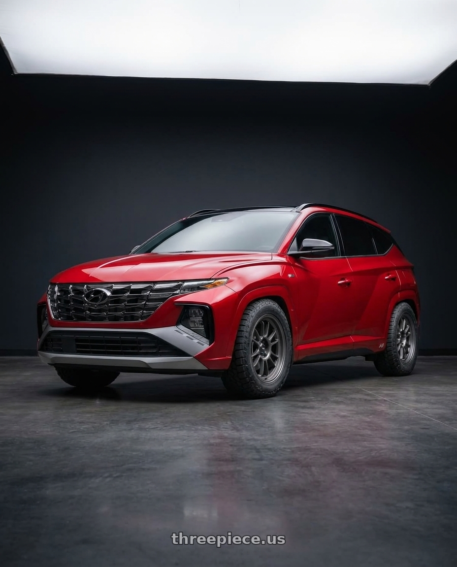 2022 Hyundai Tucson N line with Konig Hypergram 5x114.3 18x8.5+45 Matte Grey wheels
