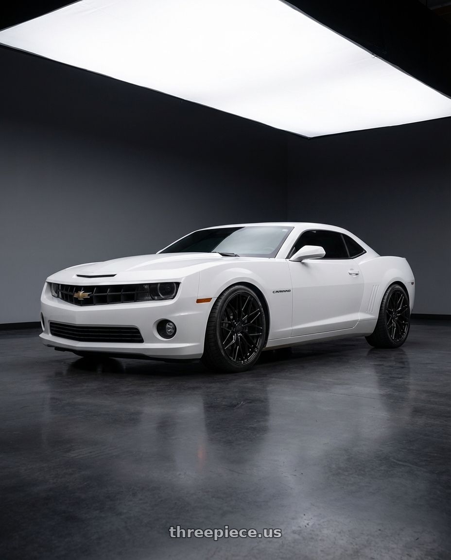 2014 Chevrolet Camaro 5th Gen with Avant Garde Wheels M520R 5X120 20x11 +45 Gloss Black wheels