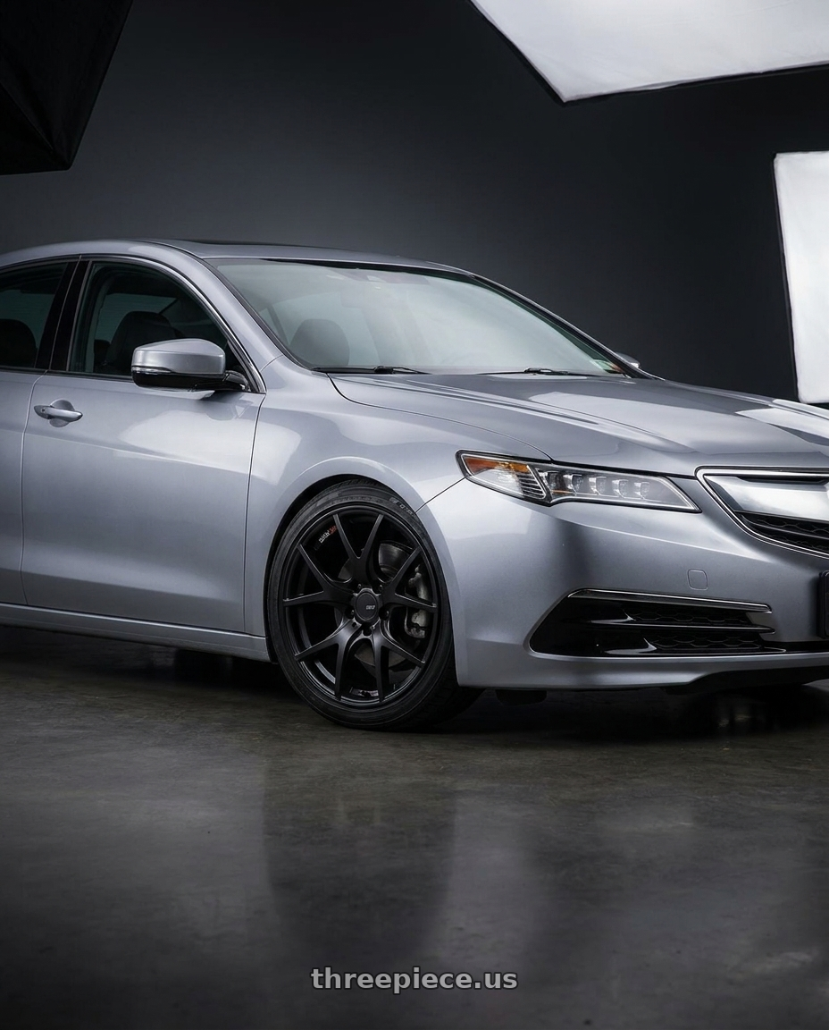 2019 Acura TLX with Ssr Gtv03 5x114.3 19x8.5+38  FLAT BLACK wheels