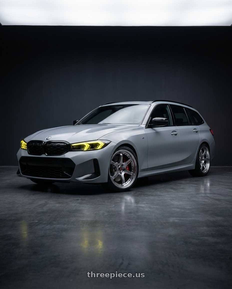 2025 BMW M340i touring with Advan Racing R6 5x112 20x10.0 +25 MACHINING & RACING HYPER BLACK wheels