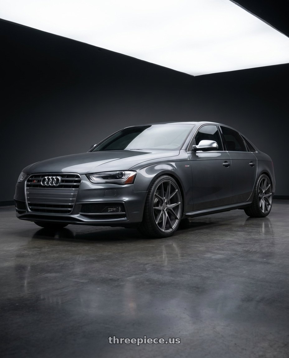 2015 Audi S4 B8.5 with Niche 1PC M116 MISANO 5X112 19X8.5 +42 MATTE GUN METAL wheels