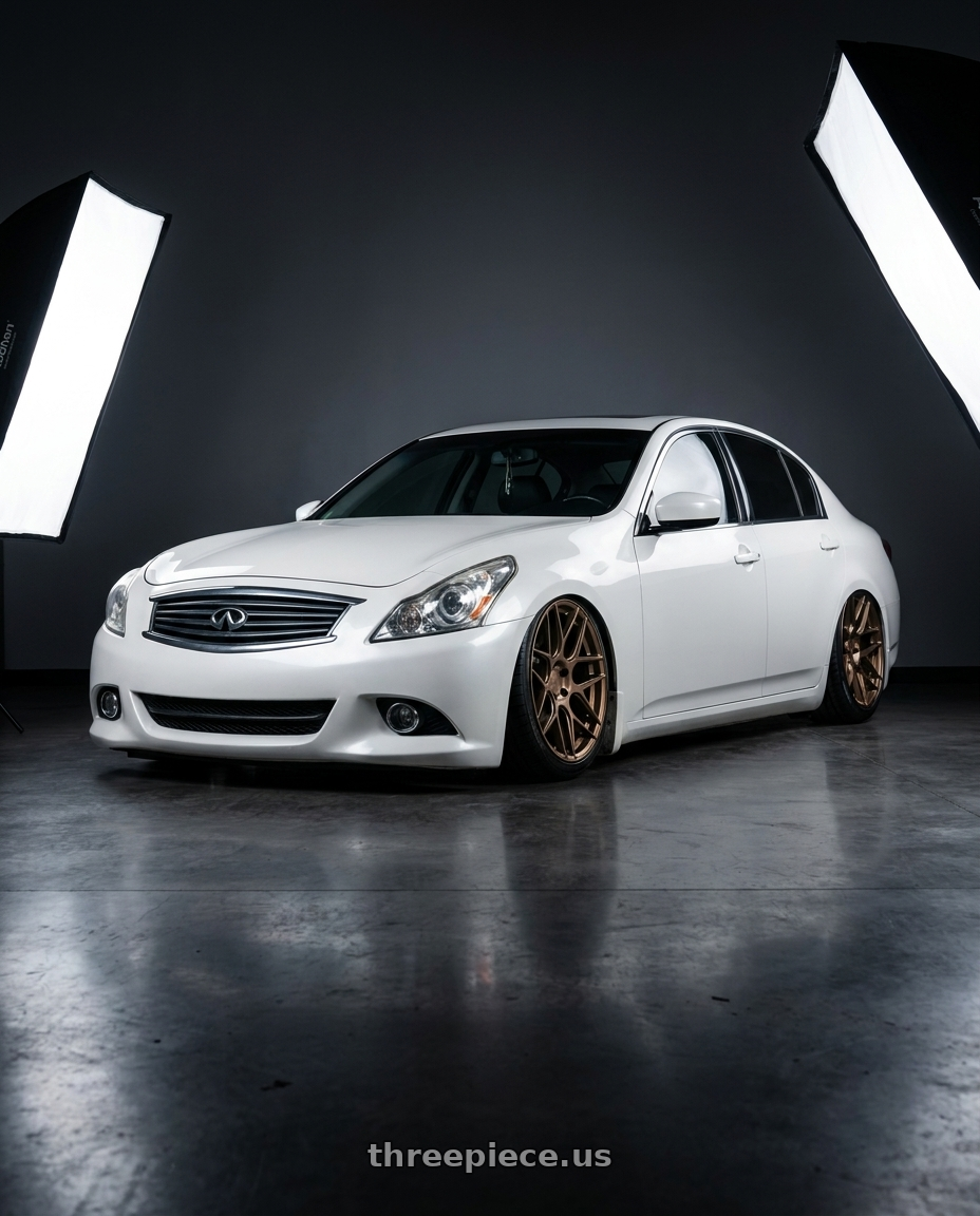 2012 Infiniti G37 with Aodhan AFF2 5x114.3 19x9.5+35 Matte Bronze wheels