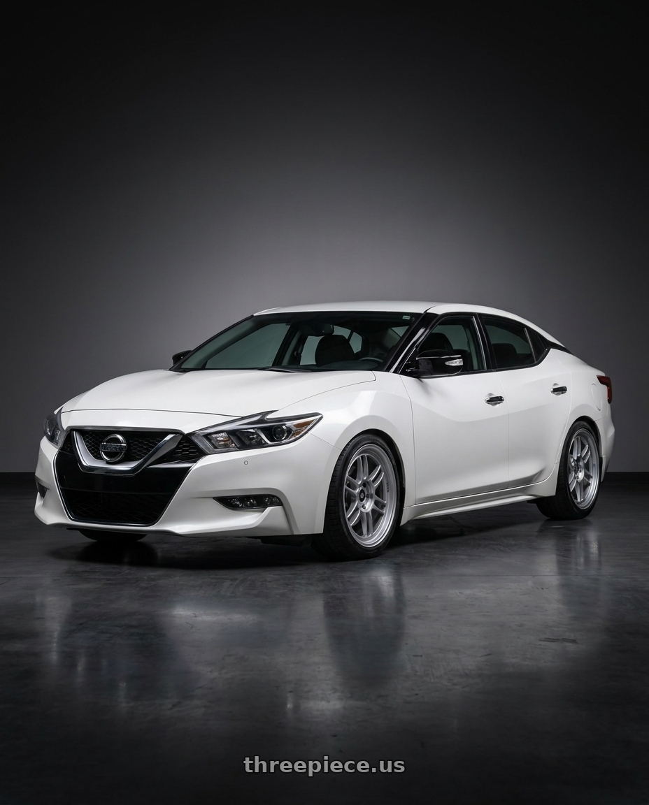 2018 Nissan Maxima S with Enkei RPF1 5x114.3 18x9.5+15 Silver wheels