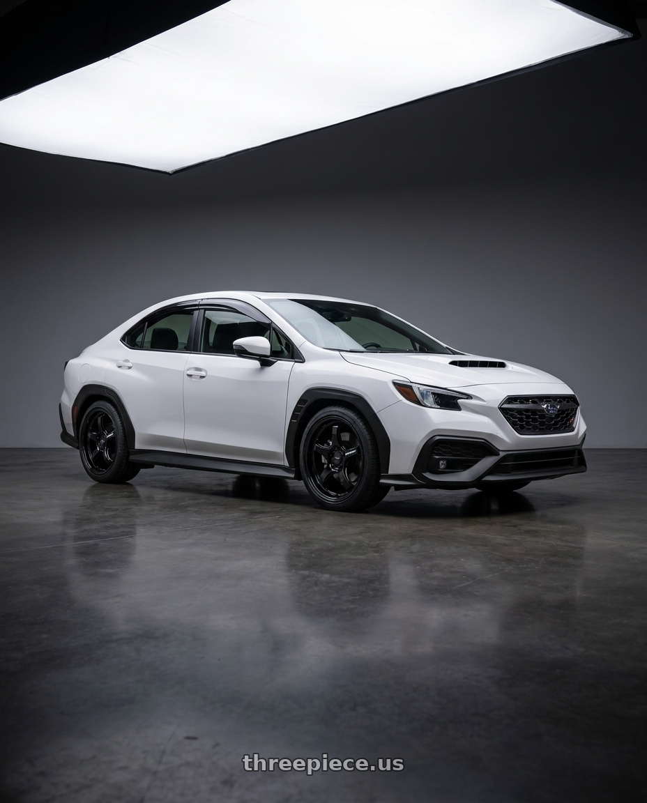 2025 Subaru WRX limited ceramic with WedsSport RN-05M 5x114.3 19x9.5+38 Gloss Black wheels