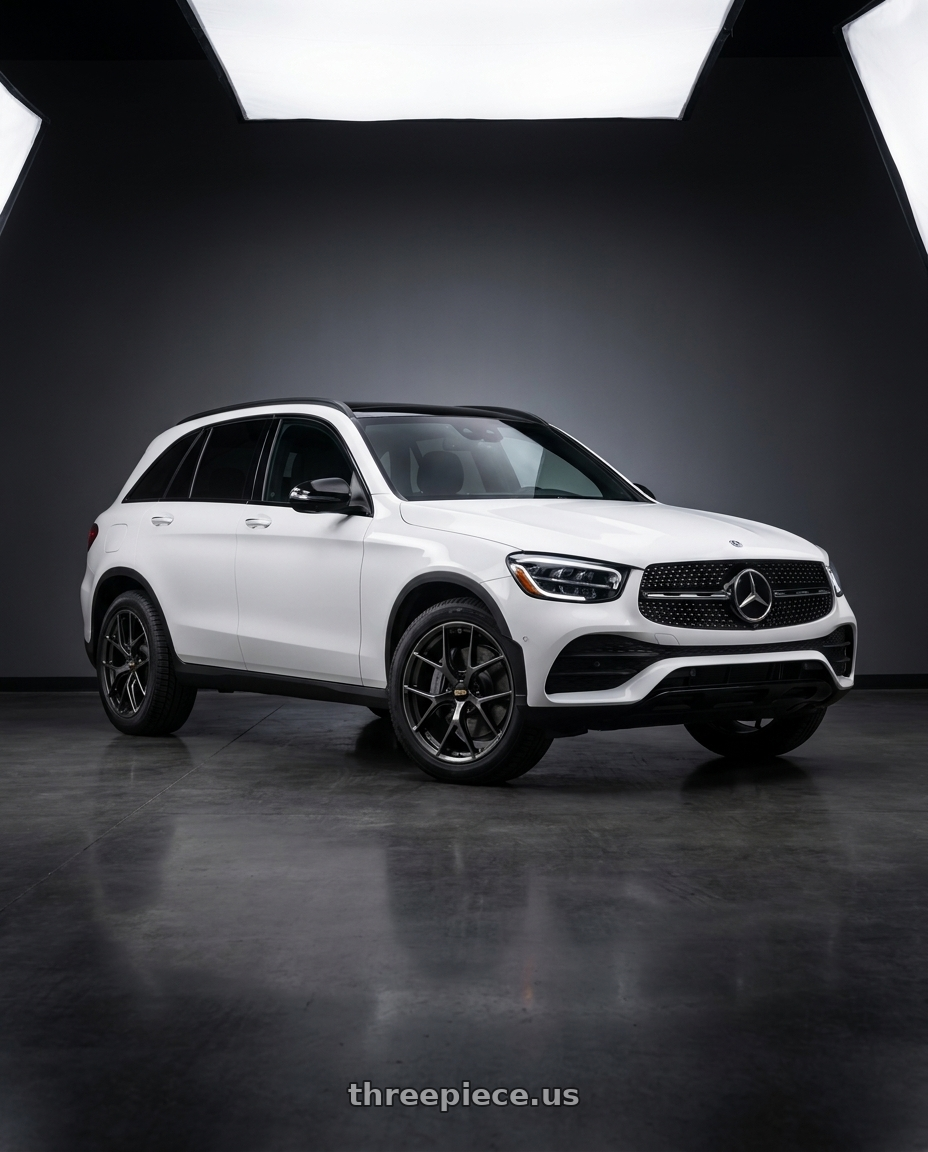 2022 Mercedes Glc300 with BBS FI-R CL 20x9.0+52 Diamond Black wheels