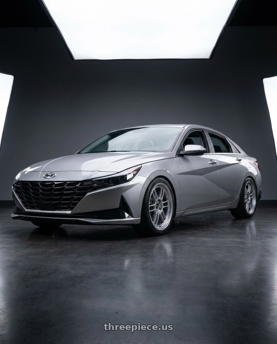2021 Hyundai Elantra Limited with Enkei RPF1 5x114.3 18x9.5+45 Silver wheels
