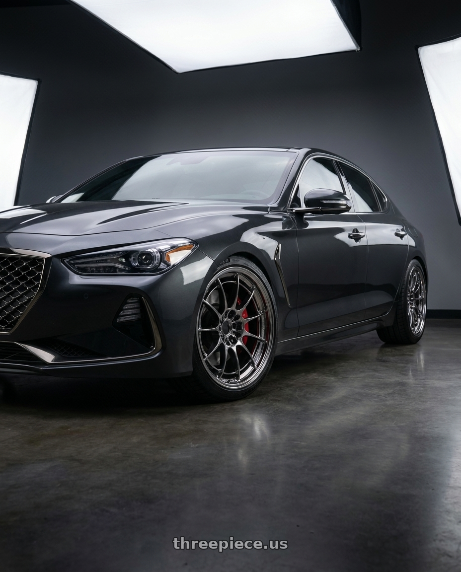 2019 Genesis G70 with Enkei NT03+M 5x114.3 18x9.5+40 SBC wheels
