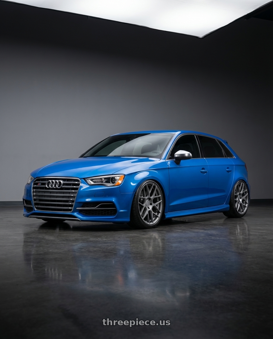 2019 Audi S3 8V with Aodhan AFF2 5x112 19x9.5+35 Matte Gray wheels