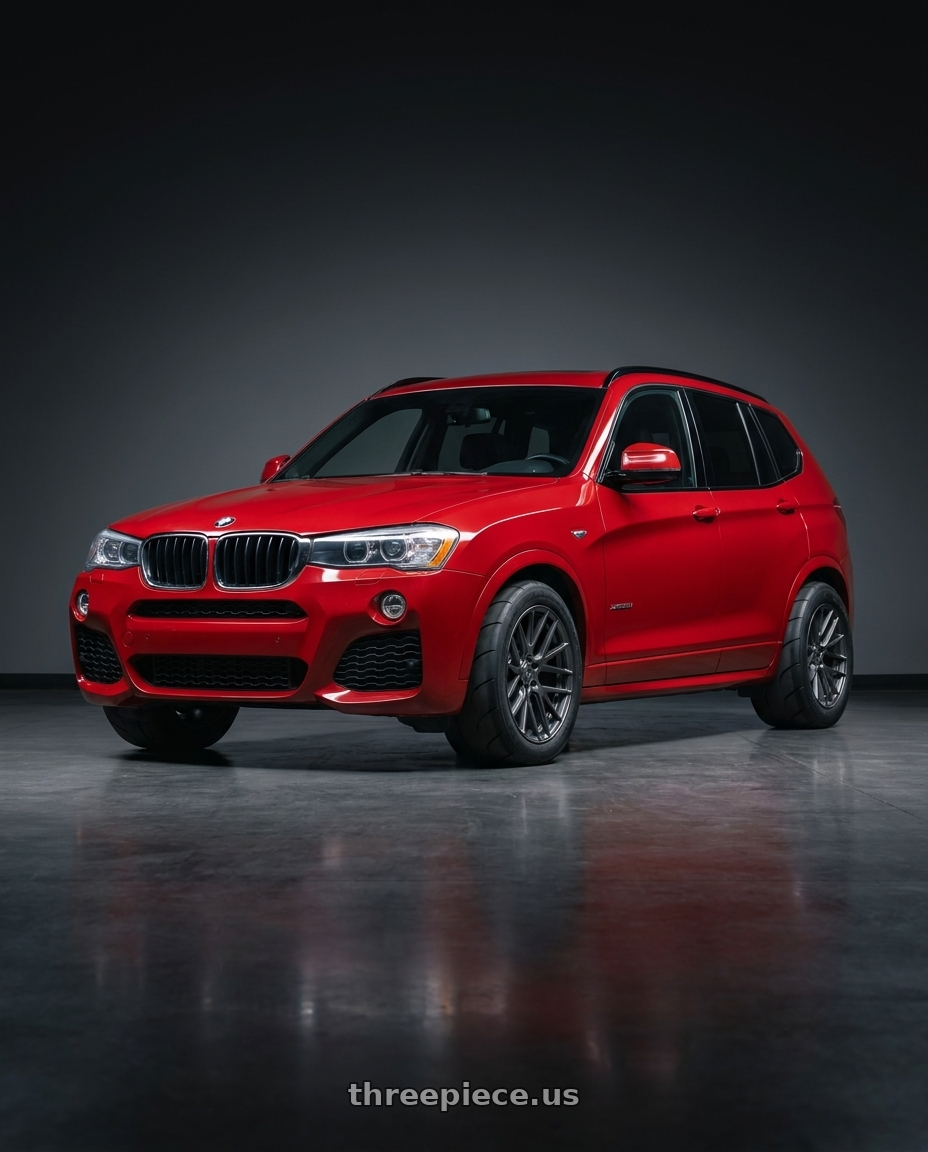 2017 x3 Msport with ESR Wheels FORGETECH SERIES RF11 5x120 18x10.5 +22 Matte Graphite wheels