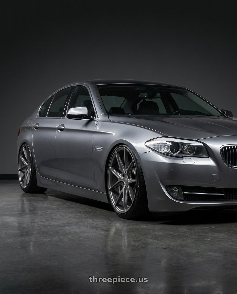 2016 BMW 5 Series F10 with Niche 1PC M116 MISANO 5X120 20X9 +35 MATTE GUN METAL wheels