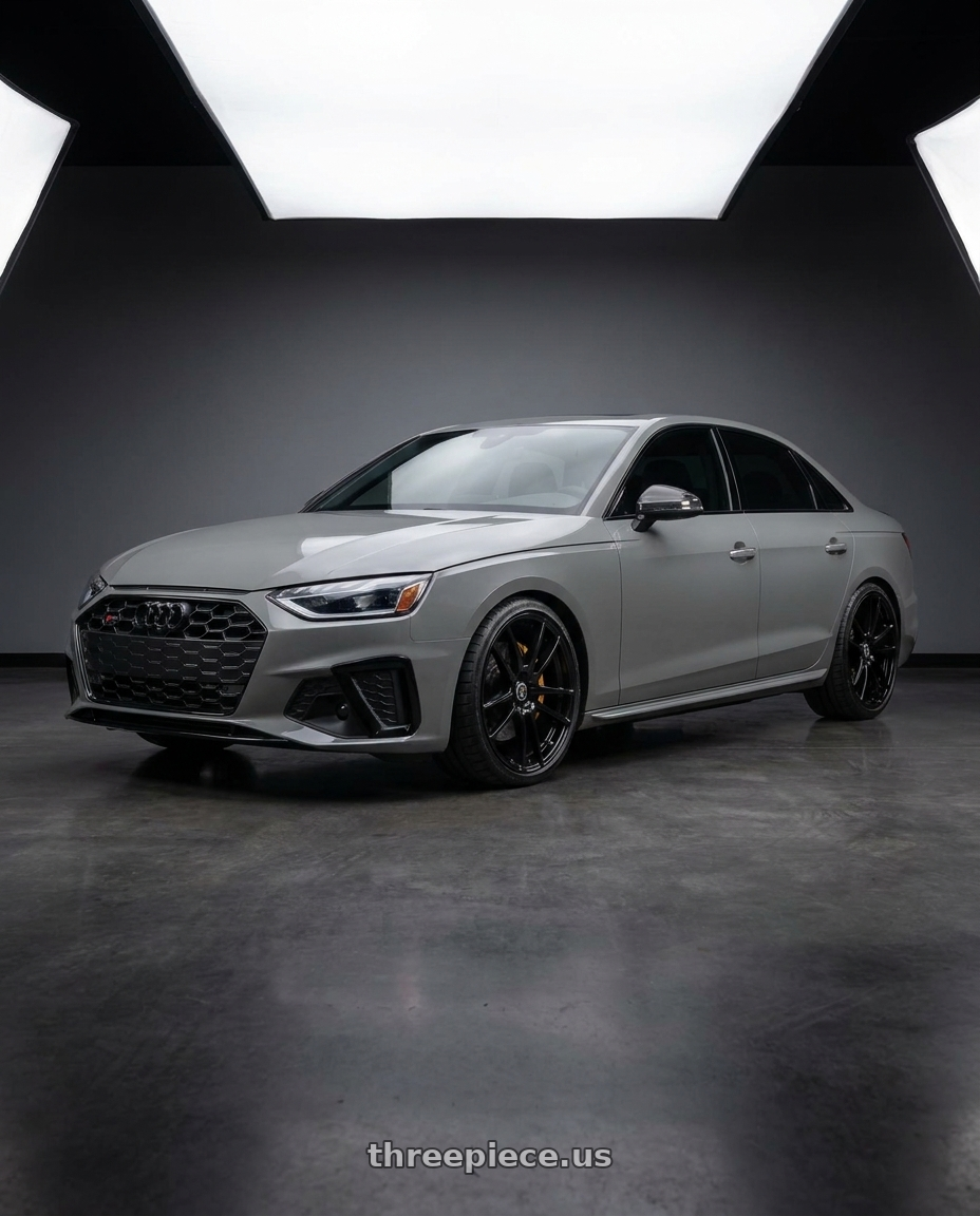 2021 Audi S4 Prestige with Forgestar F14 5x112 19x9.5 +25 Gloss Black wheels