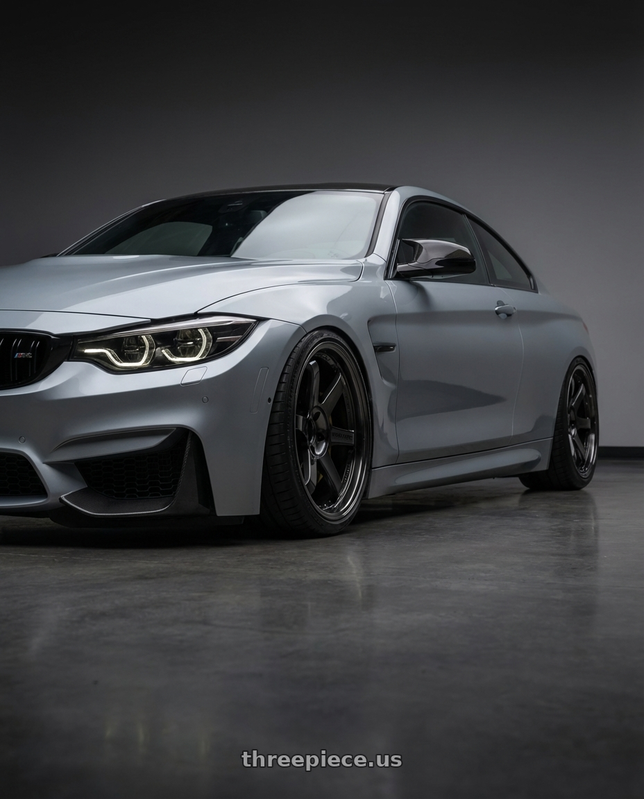 2025 BMW M4 with Volk Racing TE37SL 5x114.3 19x10.5+12 Pressed Double Black wheels