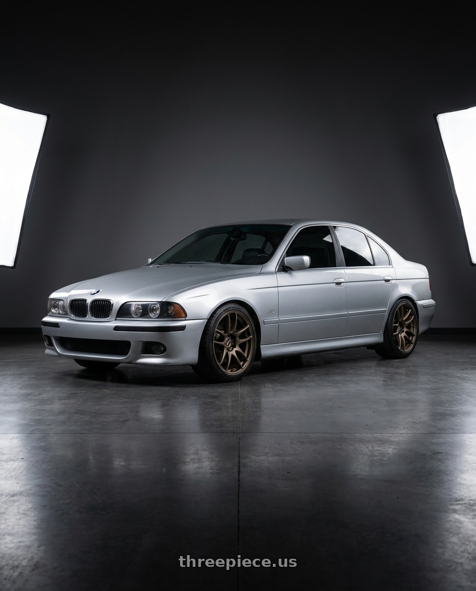 2000 bmw 540i with Work Emotion Cr Kiwami 5x120 19x9.5 +25 Matte Bronze wheels
