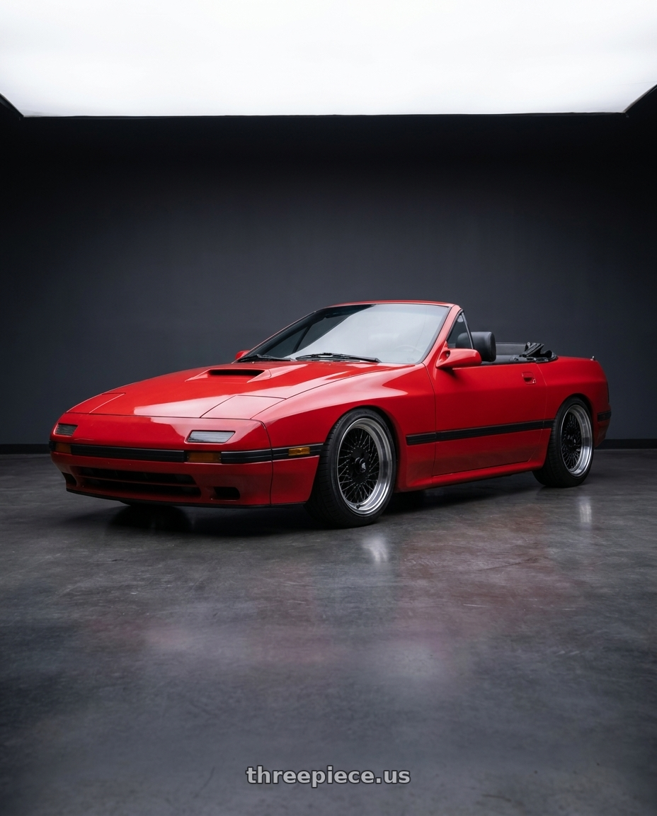 1988 RX-7 FC with Enkei Enkei92 Classic Line 5x114.3 15x7+38 Black wheels