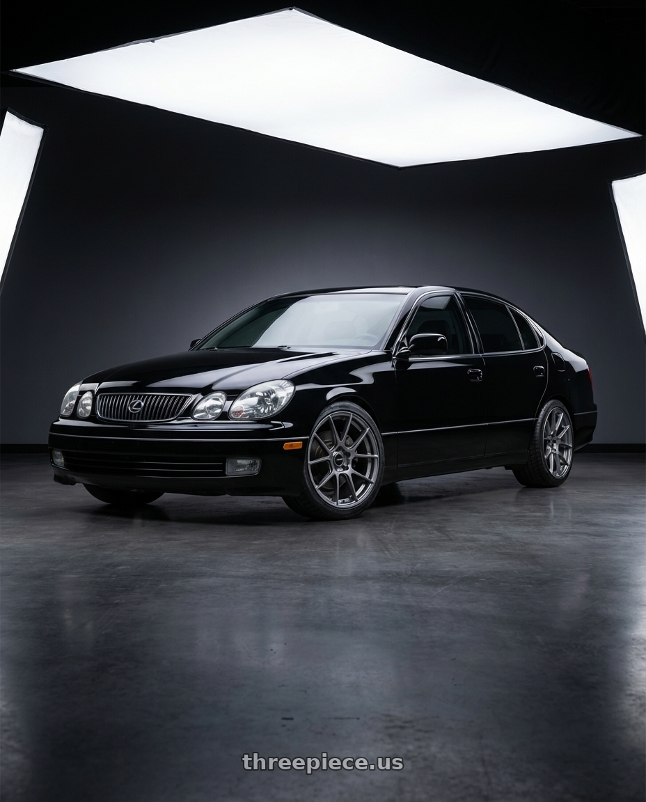 2003 lexus gs300 sport design with Enkei TS-V 5x114.3 18x9.5+38 Storm Grey wheels