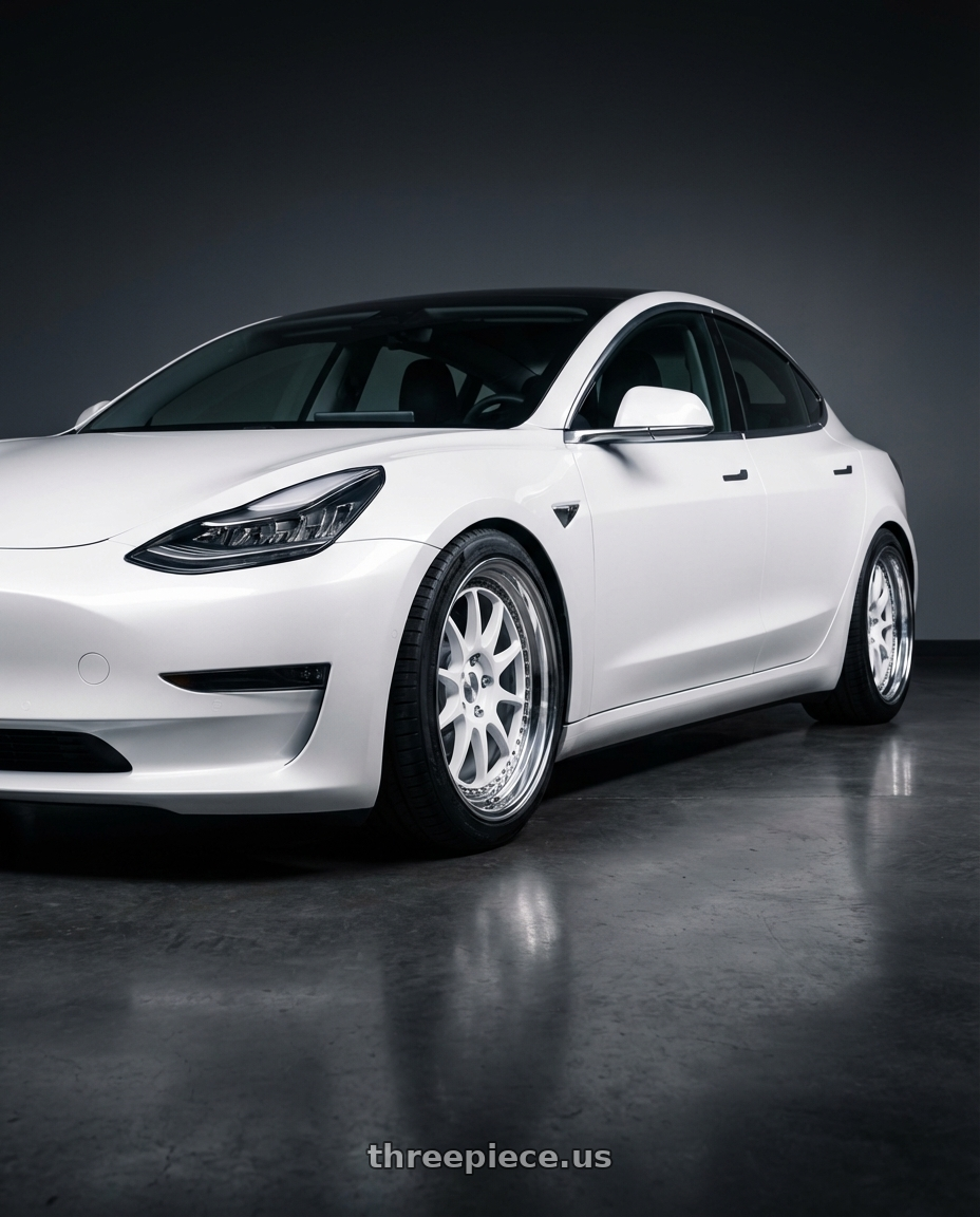 2019 Tesla model 3 rwd with Heritage Wheel OKAYAMA wheels