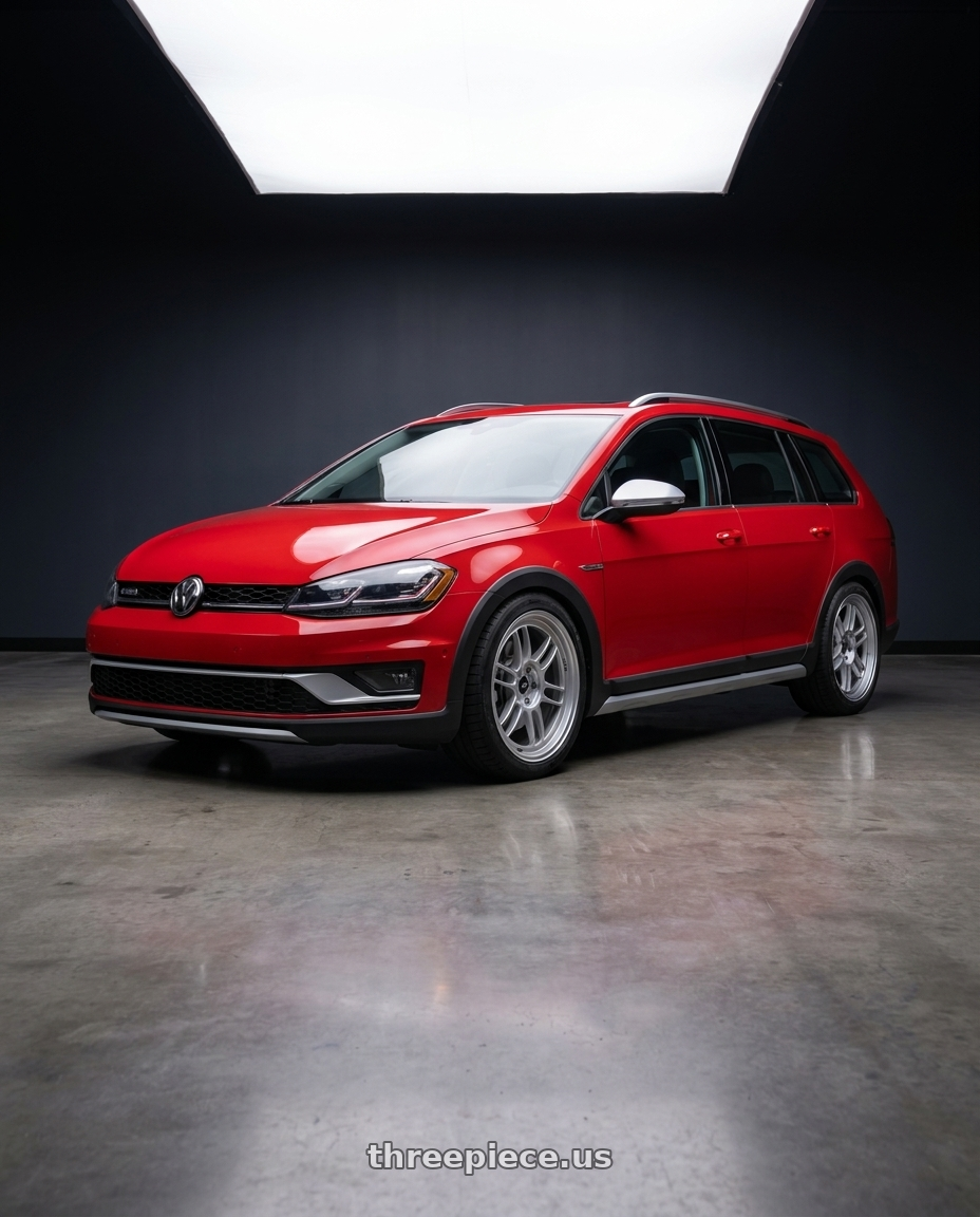 2019 Volkswagen alltack with Enkei RPF1 5x112 18x8+35 Silver wheels