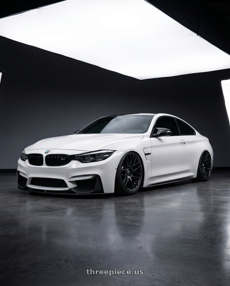 2018 BMW M4 F82 with Avant Garde Wheels M359 5X120 19x10 +38 Matte Black wheels