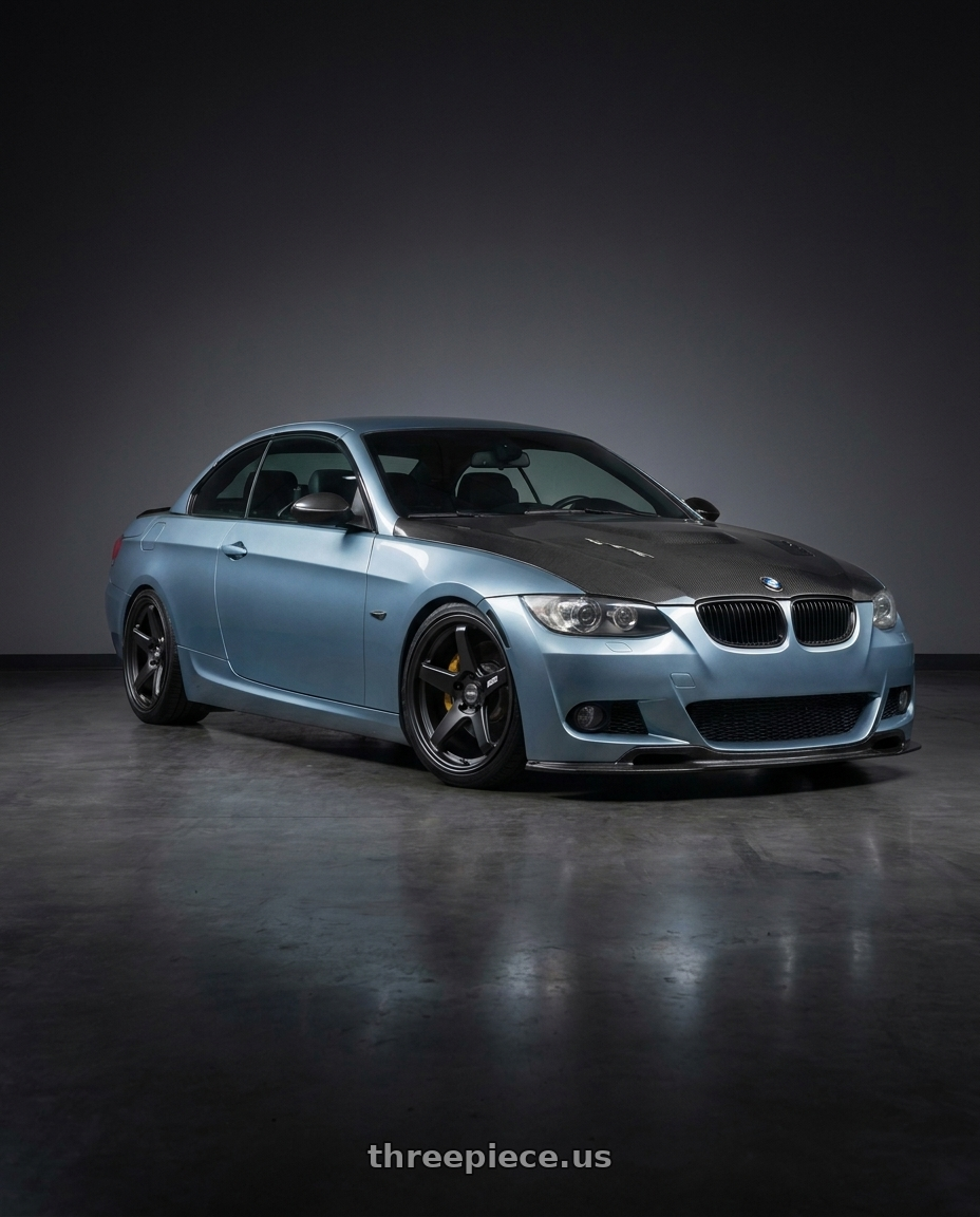 2009 bmw e93 335i with ESR Wheels APX5C 5x120 19x8.5 +30 Matte Black wheels