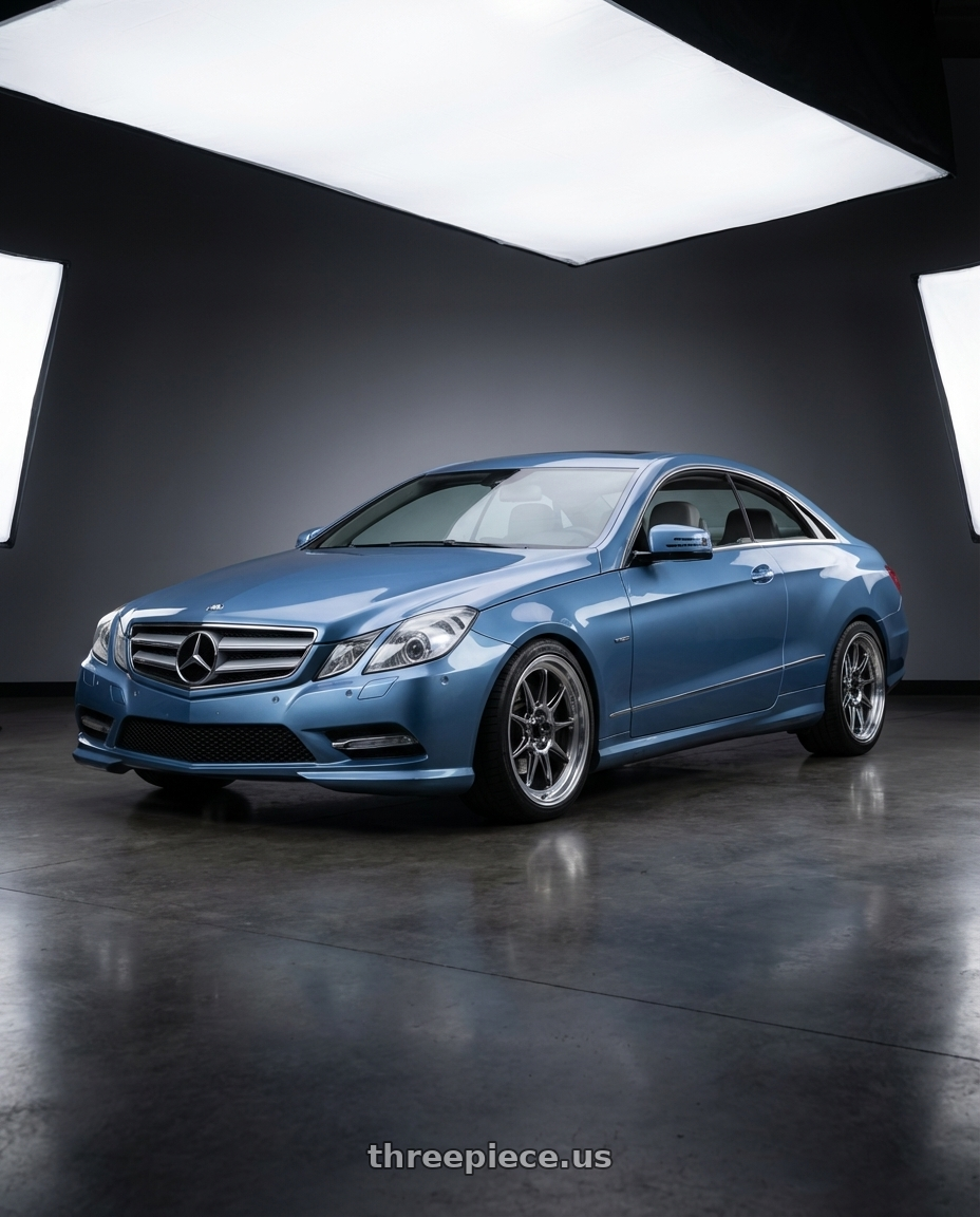 2014 Mercedes-Benz E-Class Coupe C207 with Konig Countergram 5x112 19x11+40 Hyper Chrome / Machined Lip wheels