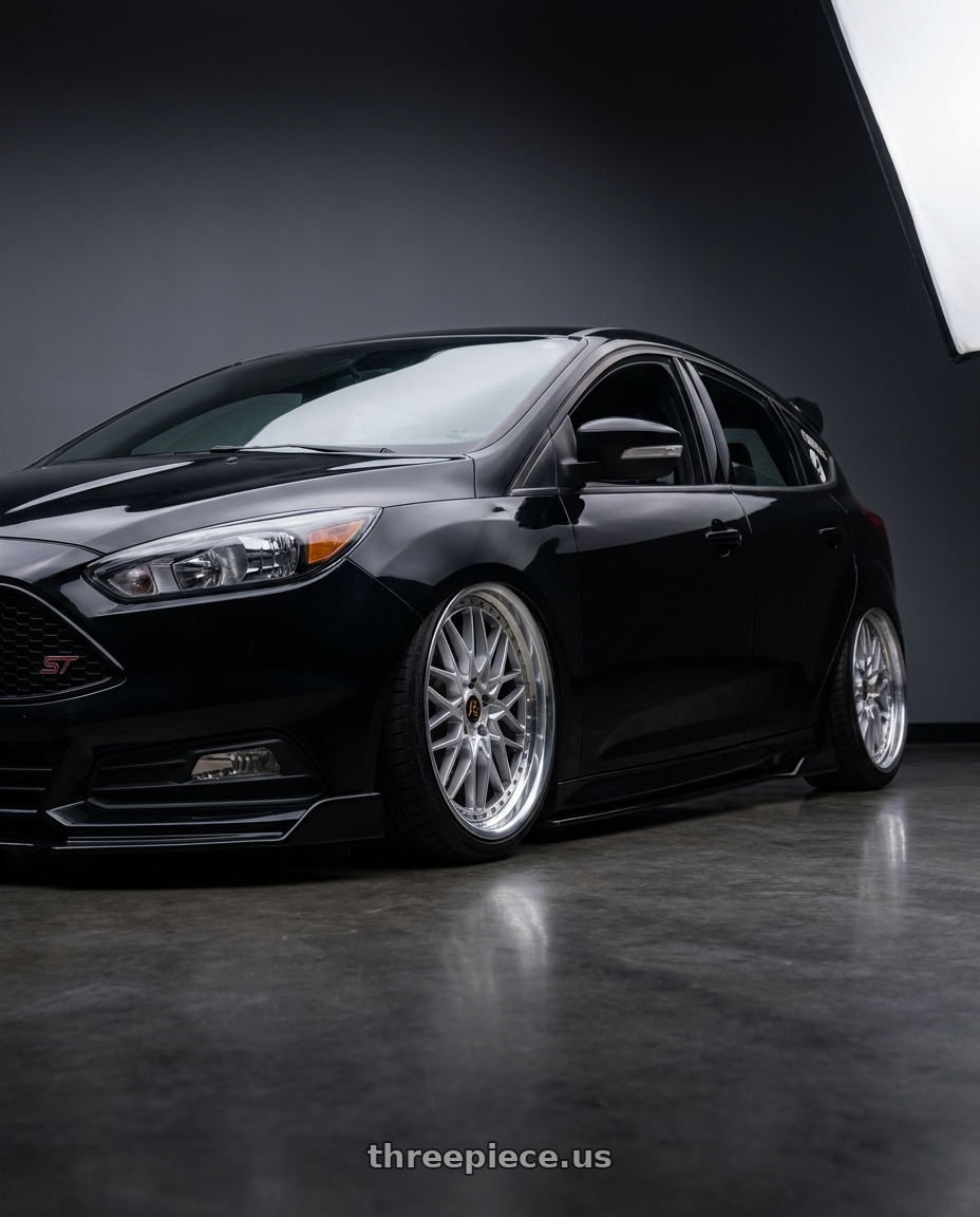 2018 ford focus st with Work Vs-Xv 5x108 18x9+40 A Disk Silky Rich Silver wheels