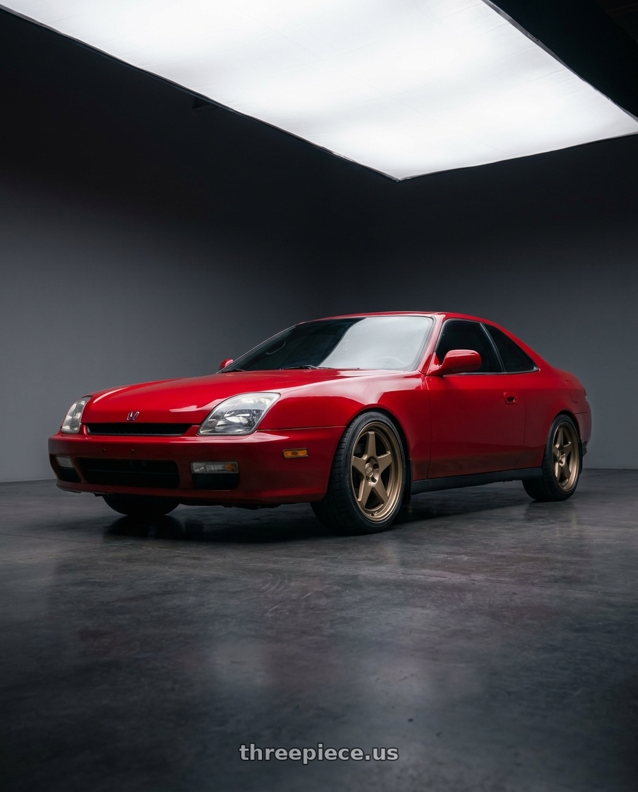 1999 Honda prelude with Kansei K12B KNP 5x114.3 17x9 35 Bronze wheels