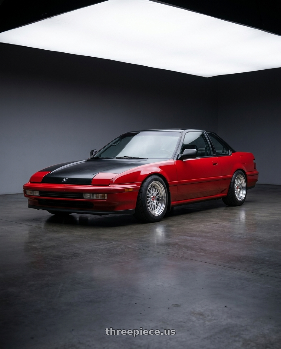 1991 Honda prelude with CCW SA50 4x100 16x7 +25 Polished wheels