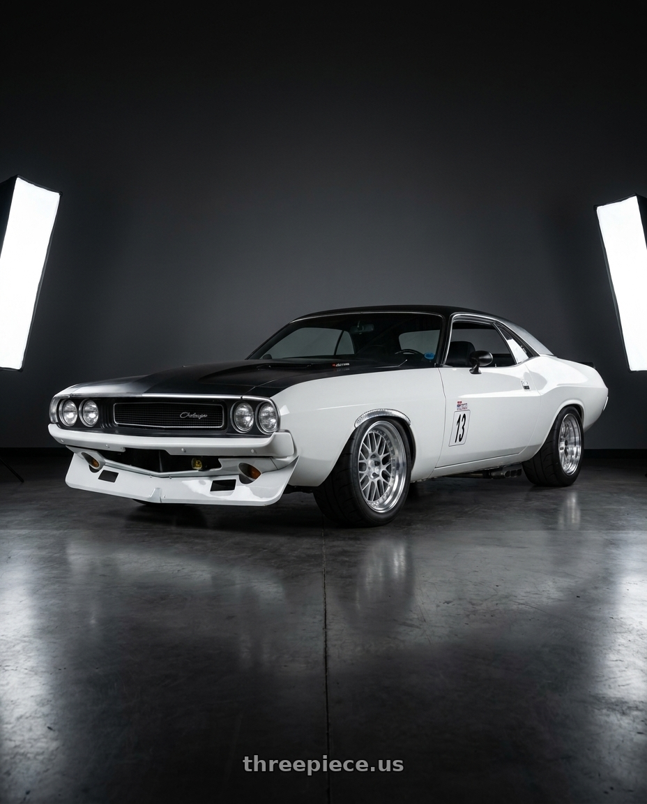 1970 dodge challenger with Aodhan AH02 5x114.3 18x9.5+30 Silver w/ Machined Lip wheels