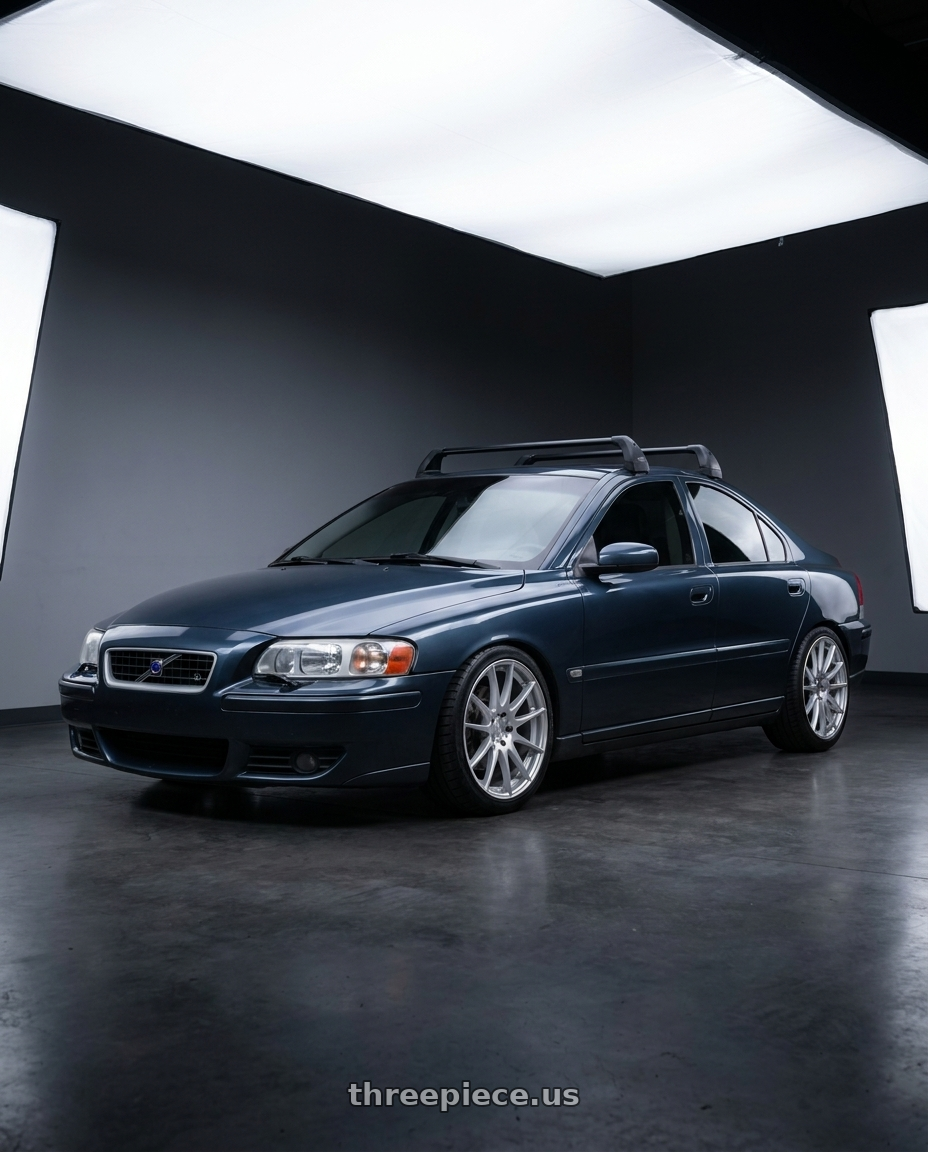 2007 volvo s60 with 1AV ZX14 5x108 18x8.5 +38 Silver wheels