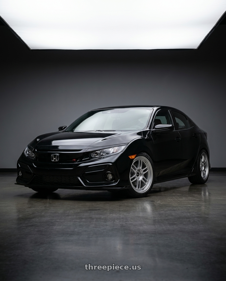 2021 Honda Civic Type R with Enkei RPF1 5x120 18x8.5+40 Silver wheels