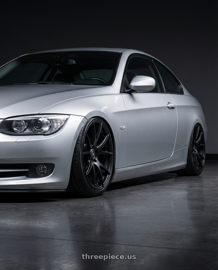 2012 BMW 3 Series E92 with Forgestar CF5V 5x120 19x9 +38 Satin Black wheels