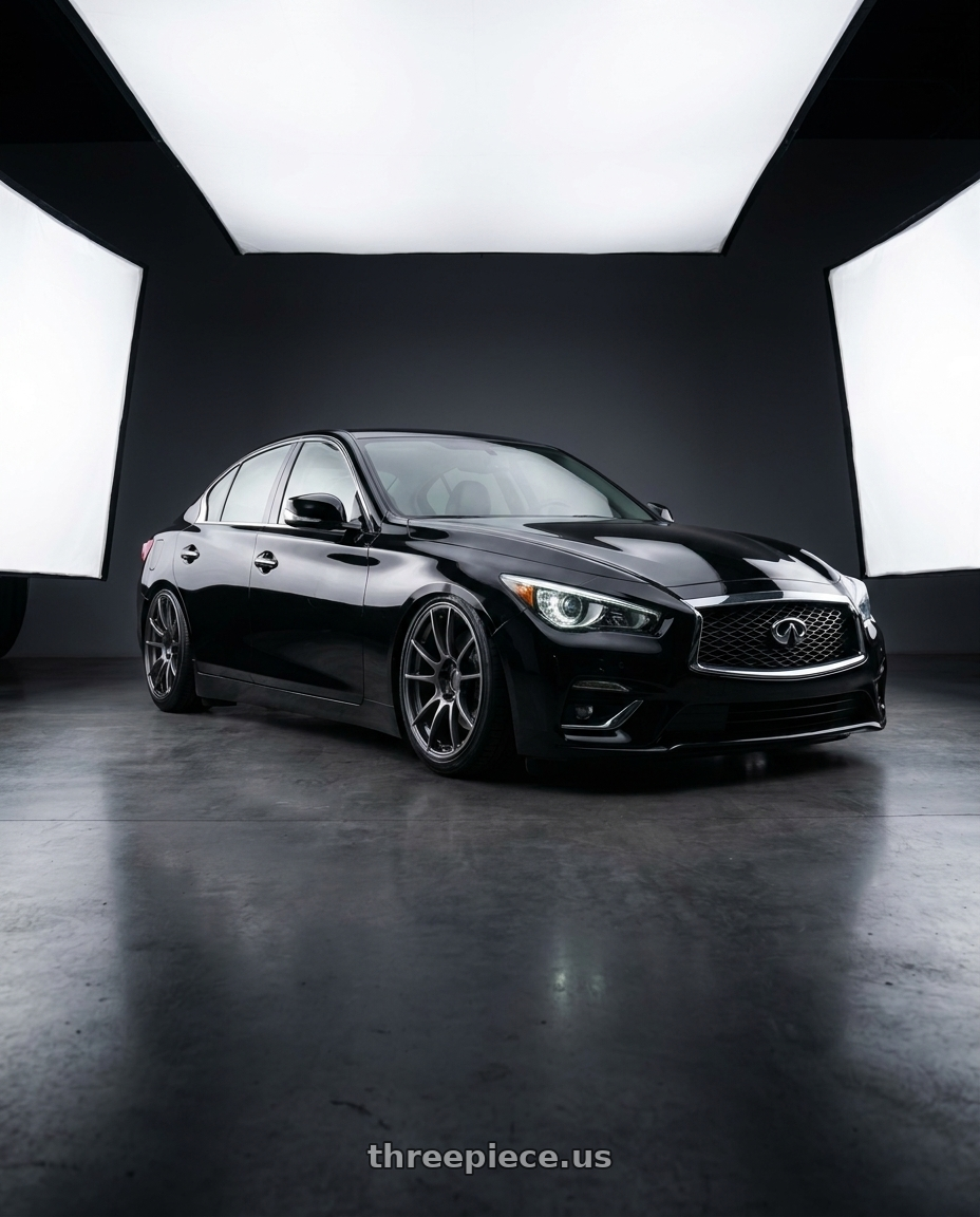 2024 Infiniti q50 with Ssr Gtx04 5x114.3 19x9.5+38  DARK GUNMETAL wheels
