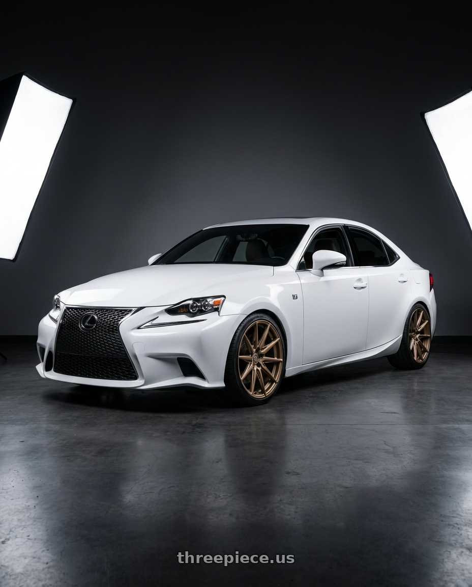2016 Lexus is 350 f with Brada Wheels CX2 5x114.3 19x10 +25 Satin Bronze wheels