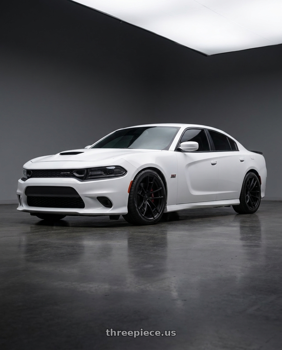 2021 Dodge Charger SXT with MRR M392 5x115 20x9.5  +12 Matte Black fit Charger Challenger wheels