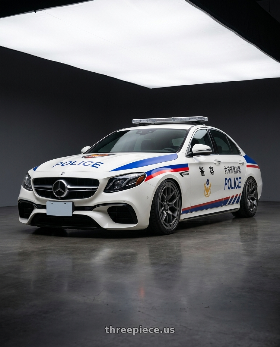 2019 Mercedes amg e63taiwanese police car with RTR 950SC Tech 6 Ranger/Bronco 6x139.7 18x9 +0 Satin Charcoal wheels