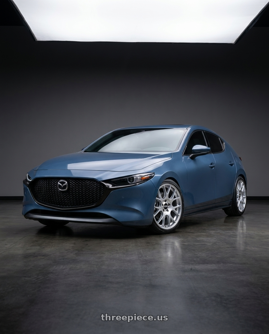 2019 mazda3 BP with BBS CH-R 5x112 19x9.5 +35 Brilliant Silver Polished Rim Protector wheels