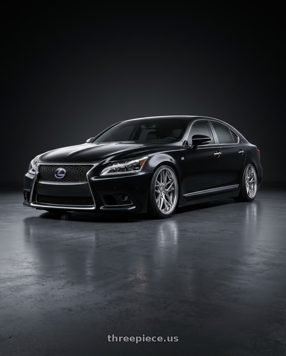 2014 Lexus LS460 with Work Gnosis Cvx 5x120 20x9+30 H Disk Buff Finish wheels