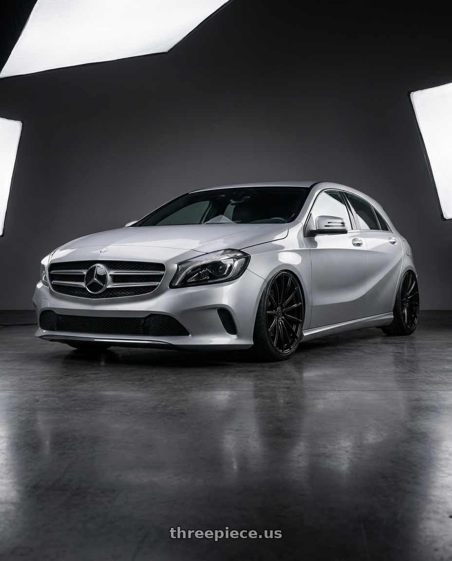 2016 Benz a180 with XO LONDON 5X112 19X10 +42 MATTE BLACK wheels
