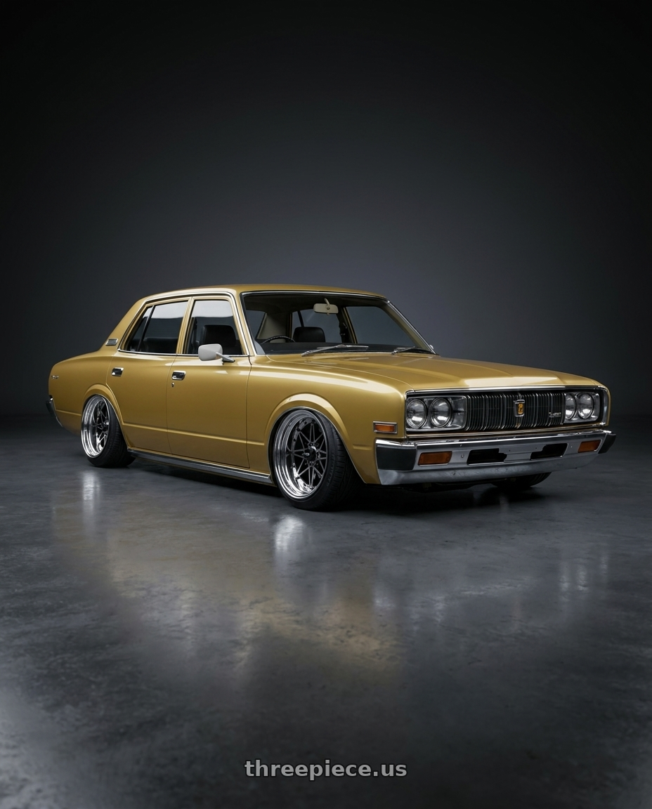 1976 Toyota Crown with EQUIP 03 Black Polish 4x100 15x12 -16 wheels