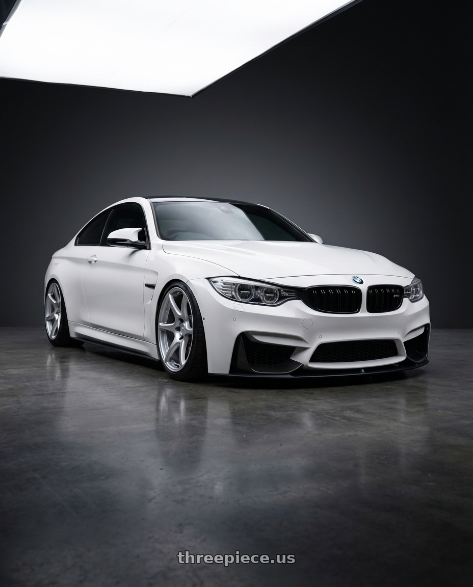 2018 BMW M4 F82 with Kansei K11S Tandem 5X120 19x10.5 22 Hyper Silver wheels