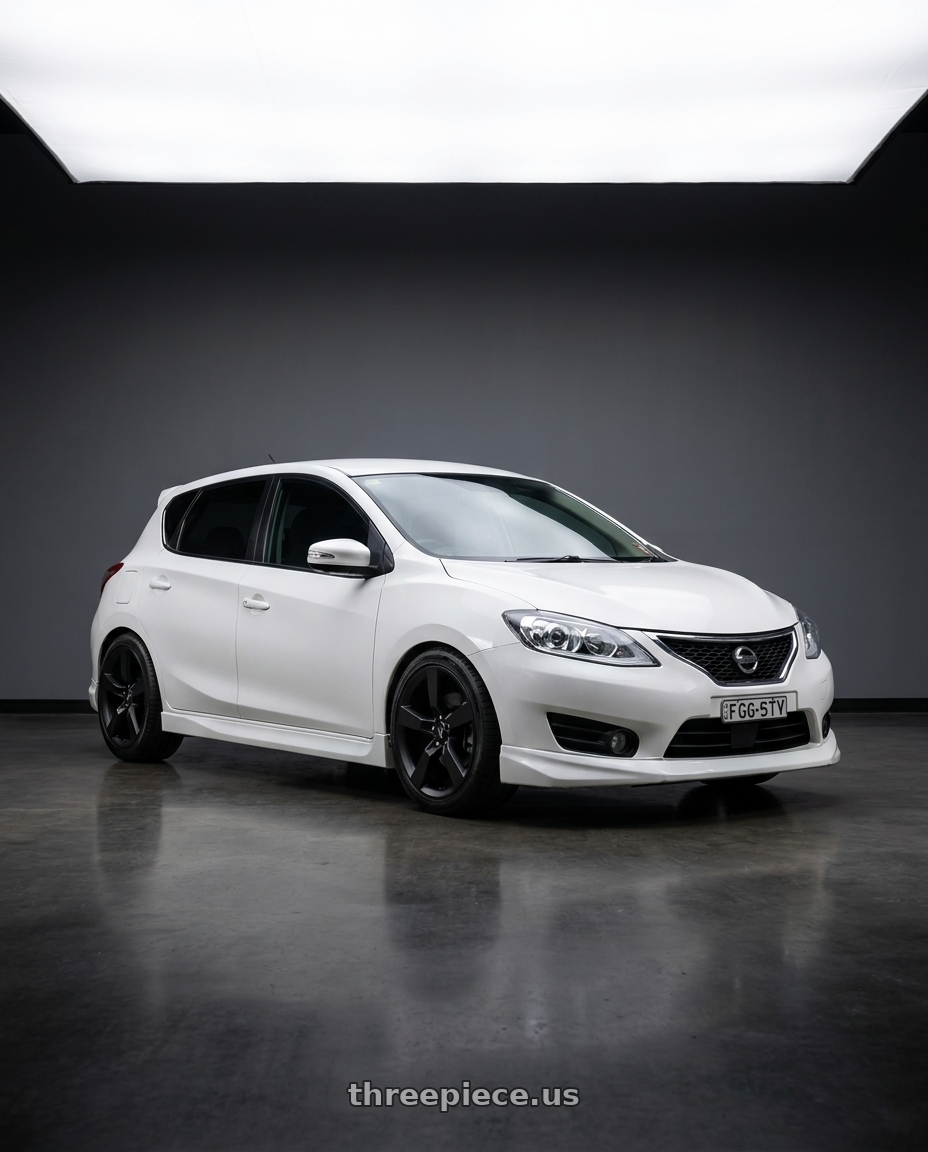2015 Nissan pulsar sss c12 with Voxx Replica Chevrolet Camaro 5x120 20x9+35 Matte Black wheels