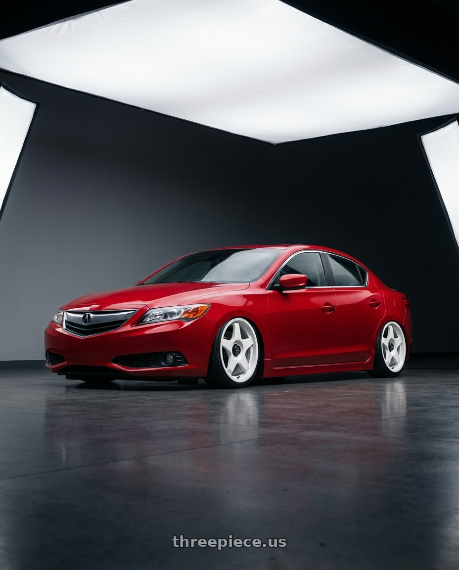 2012 Acura ILX with fifteen52 CHICANE 5x114.3 / 5x100 18x8.5 +35 RALLY WHITE (GLOSS WHITE) wheels