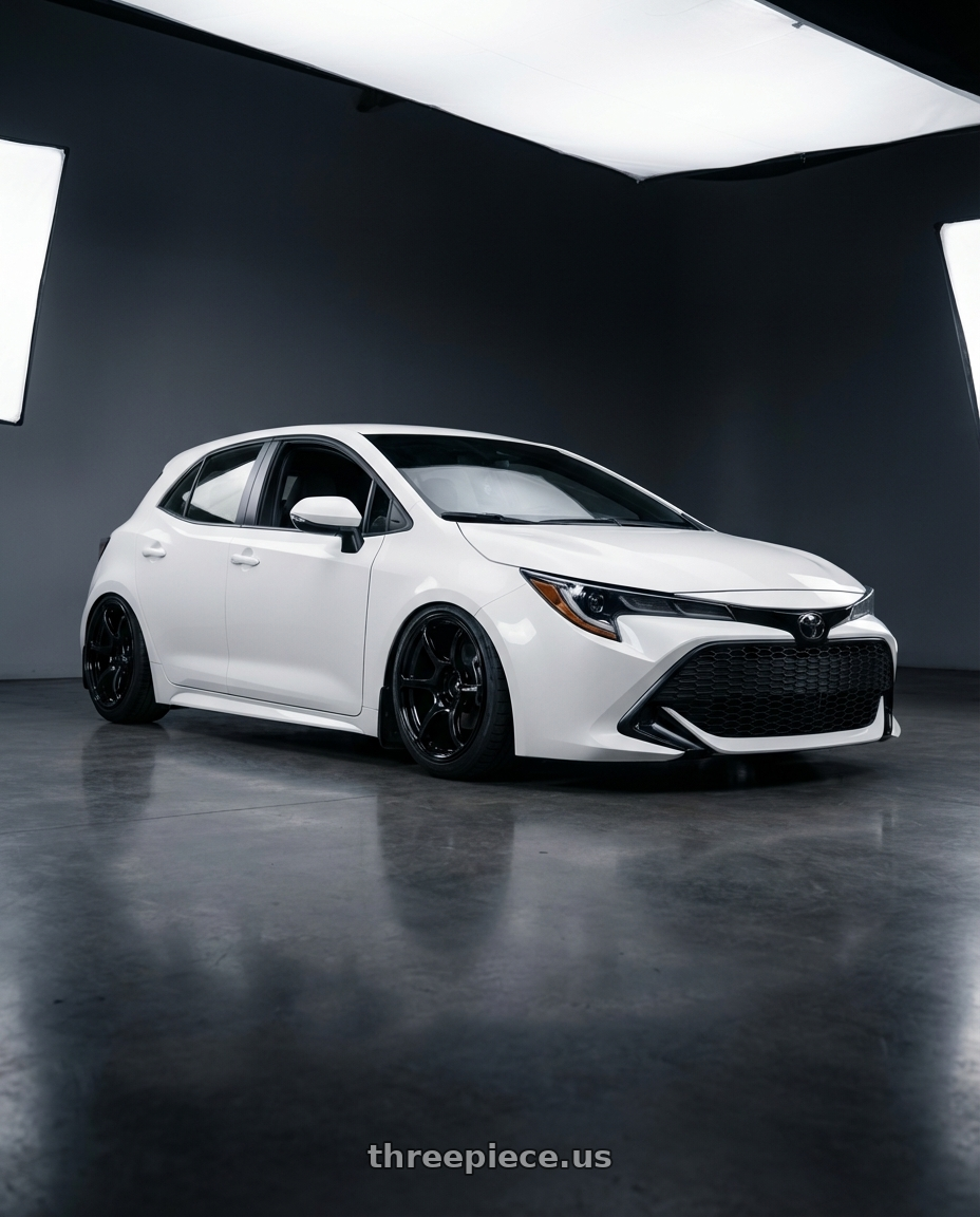 2023 Toyota Corolla Hatchback with Advan RGIII 5x114.3 18x9.0+25 Gloss Black wheels