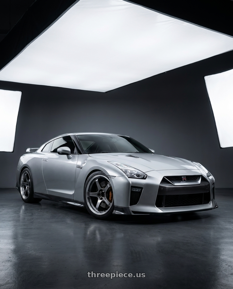 2017 Nissan gtr with Advan Racing GT BEYOND 4x100 17x7.0 +45 MACHINING & HYPER PLATINUM BLACK wheels