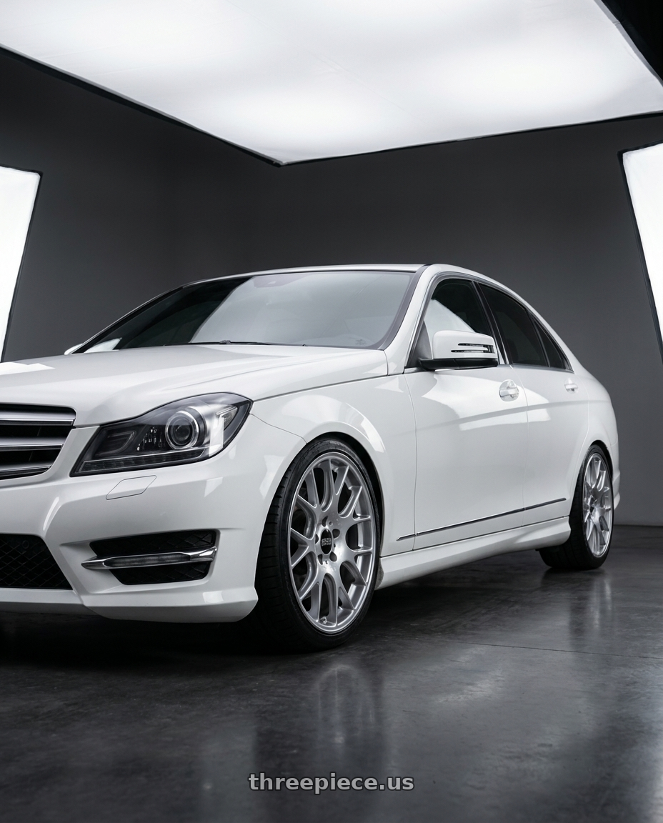 2013 w204 c250 with BBS CH-R 5x130 19x8.5 +51 Brilliant Silver Polished Rim Protector wheels