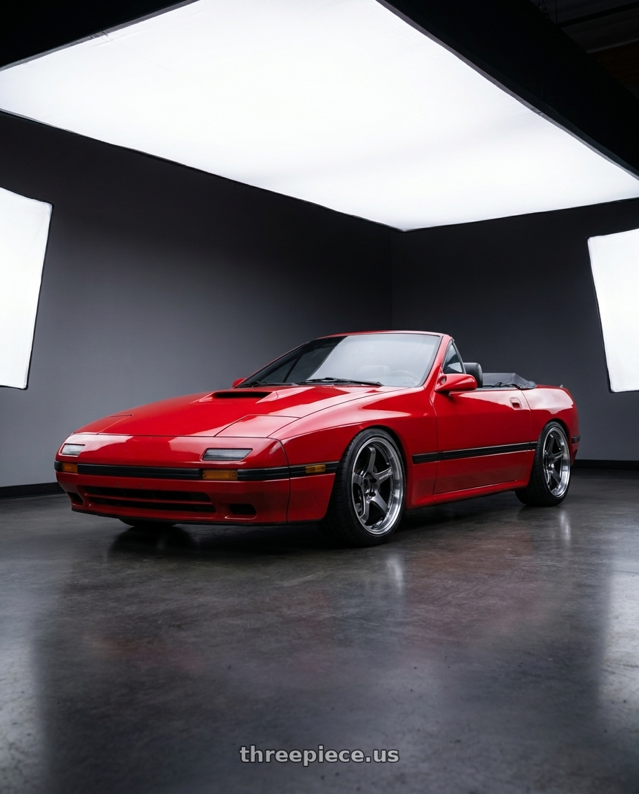 1988 RX-7 FC with Advan Racing GT BEYOND 5x114.3 17x7.5 +48 MACHINING & HYPER PLATINUM BLACK wheels